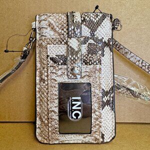 I.N.C International Concepts Ashlii Phone Wristlet Crossbody – Sleek Snake